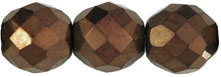 (image for) Czech 10mm Fire Polish Round - Dark Bronze Metallic